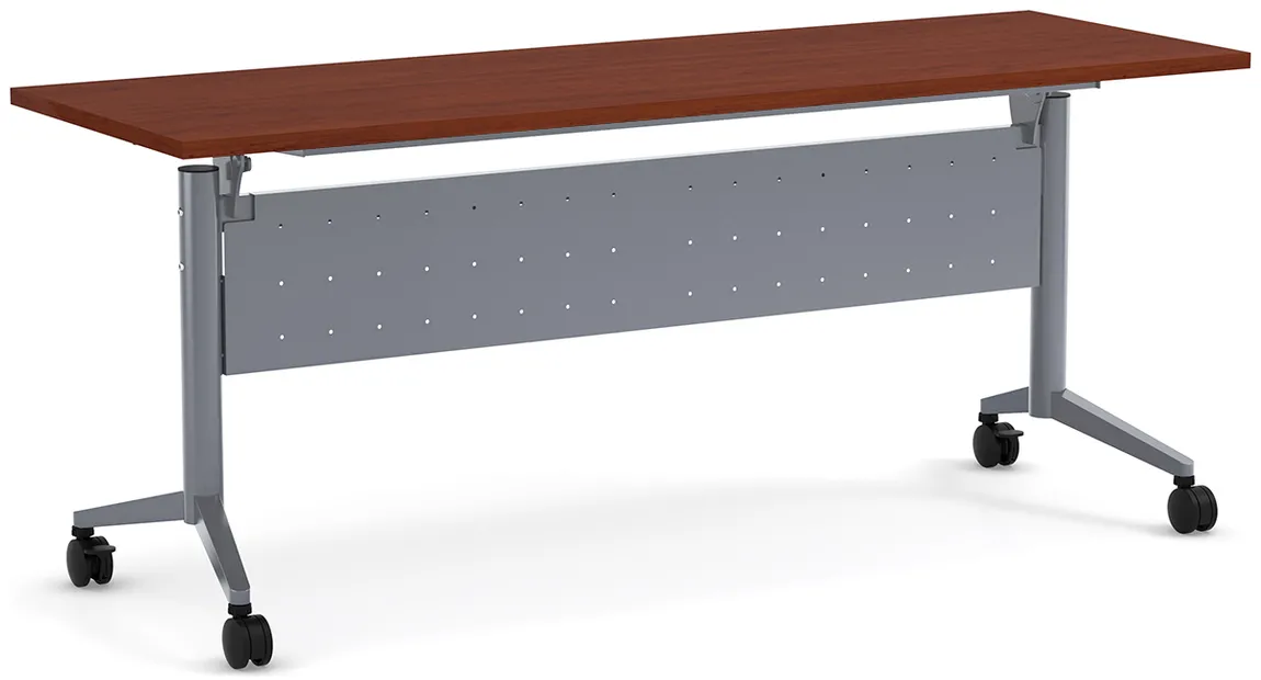 small flip top nesting table with modesty panel 14