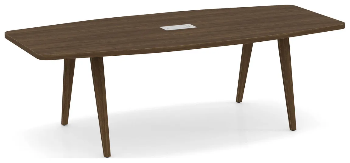 Wooden Leg Boat Shaped Conference Table