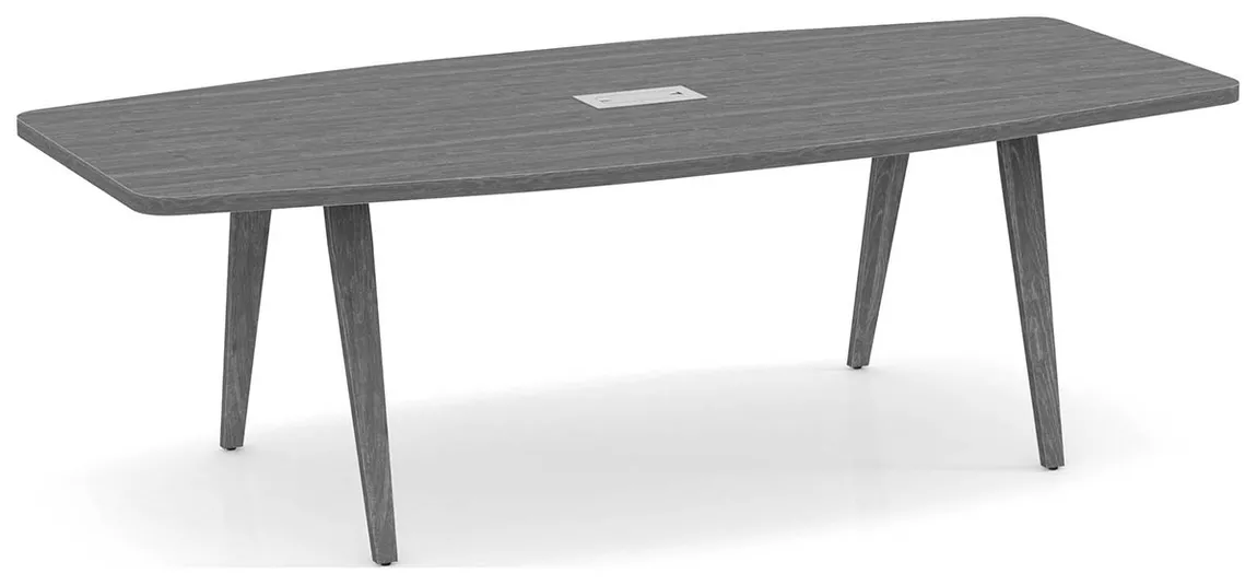Wooden Leg Boat Shaped Conference Table