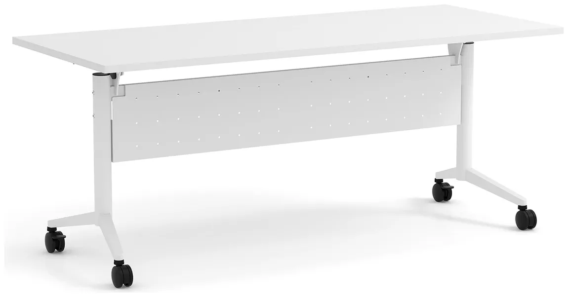 small flip top nesting table with modesty panel 18