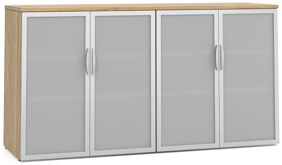 Office Storage Credenza with Glass Doors