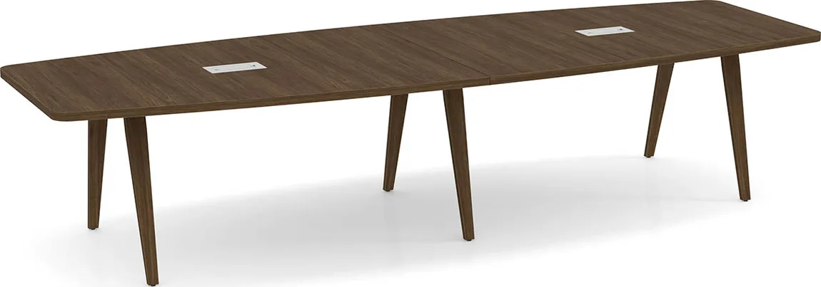 Wooden Leg Boat Shaped Conference Table