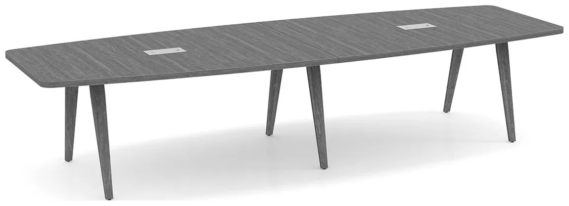 Wooden Leg Boat Shaped Conference Table