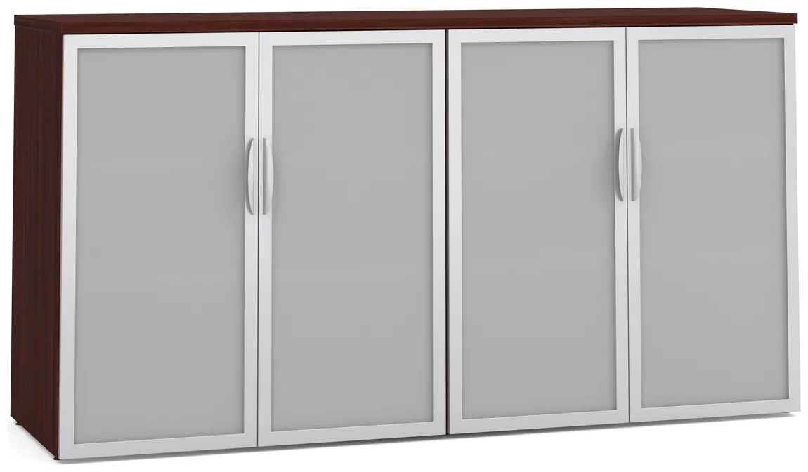 Office Storage Credenza with Glass Doors
