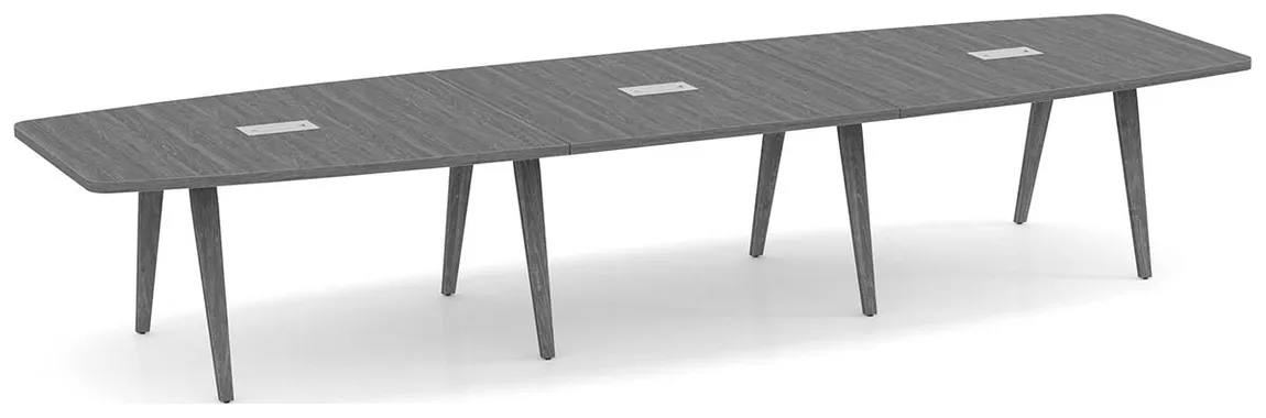 Wooden Leg Boat Shaped Conference Table