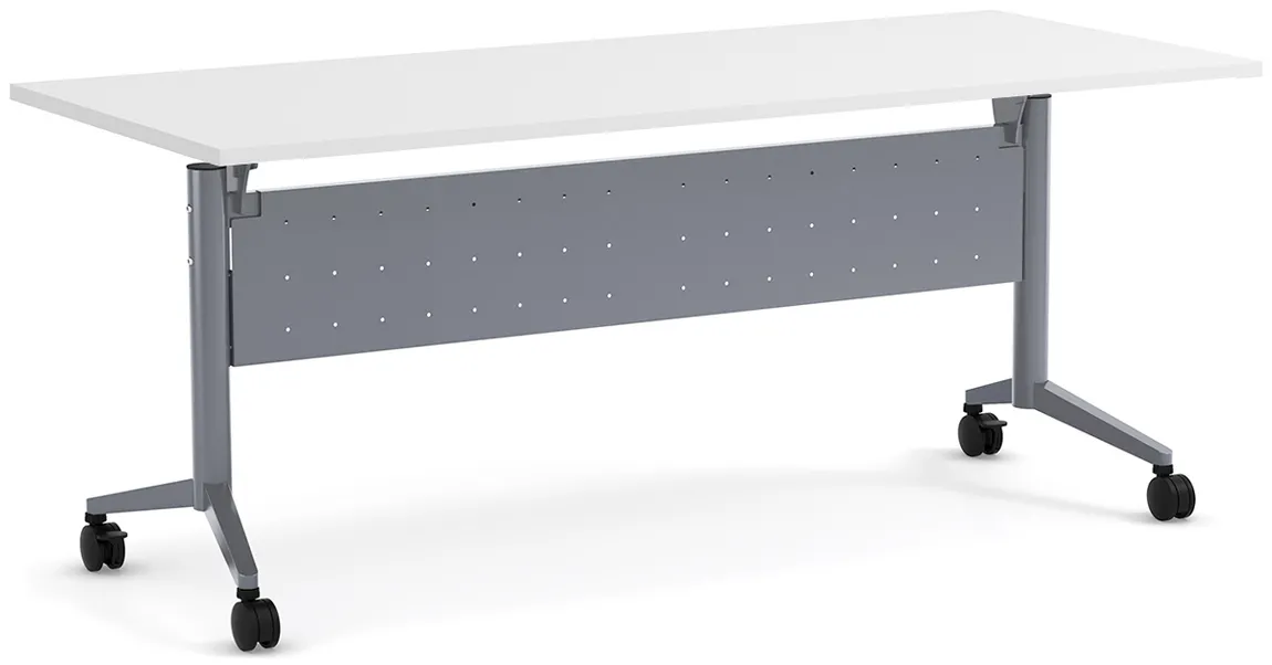 small flip top nesting table with modesty panel 18