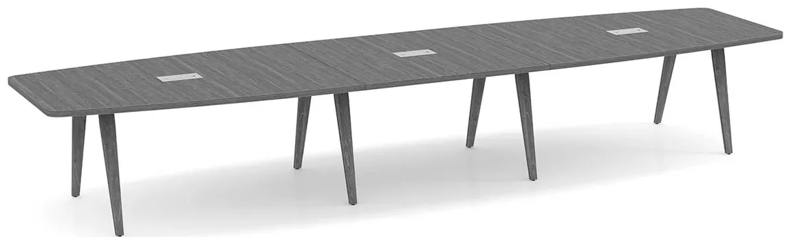 Wooden Leg Boat Shaped Conference Table