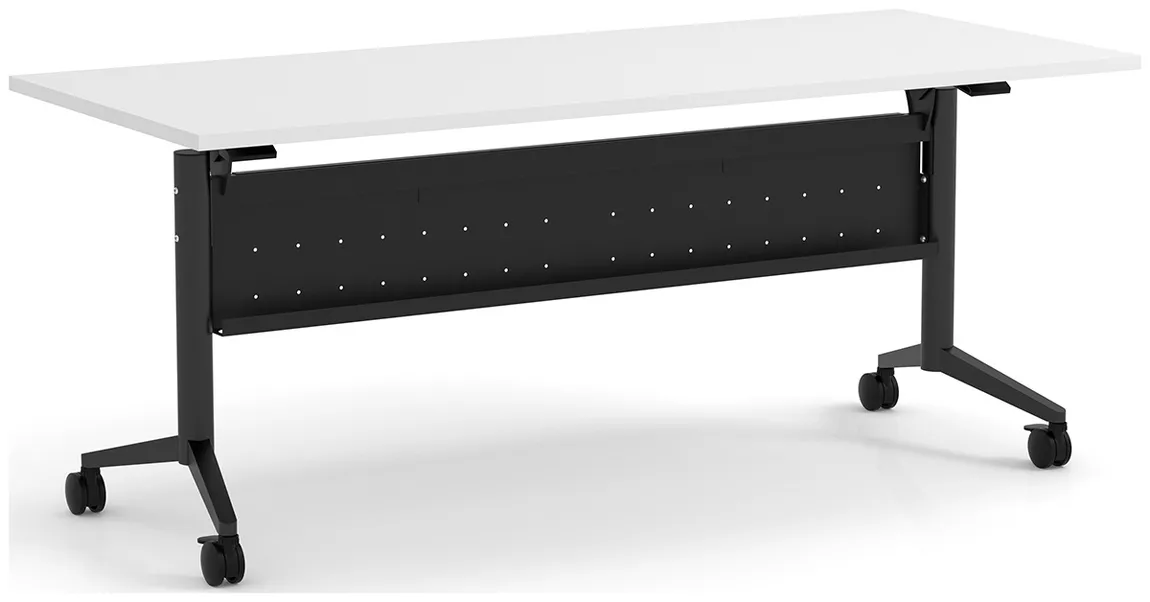 small flip top nesting table with modesty panel 12