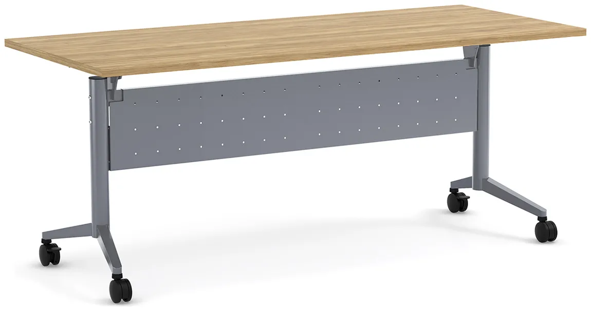 small flip top nesting table with modesty panel 13