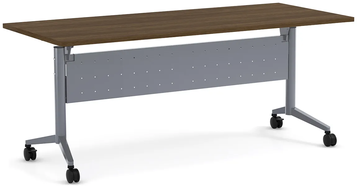 small flip top nesting table with modesty panel 16