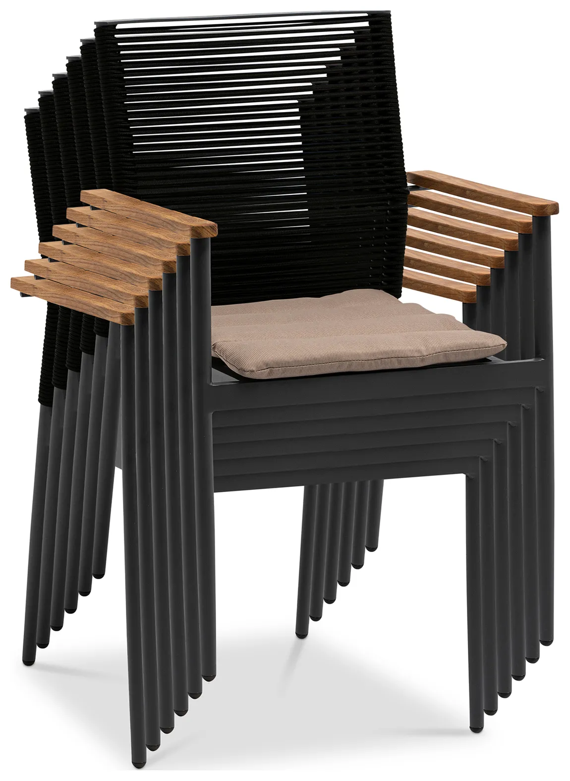 Contemporary Teak Chairs - Set of 2