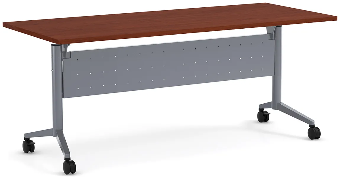 small flip top nesting table with modesty panel 14