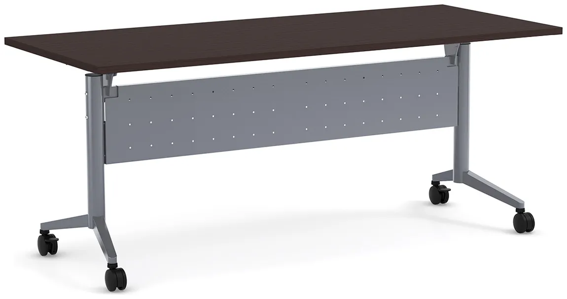 small flip top nesting table with modesty panel 15