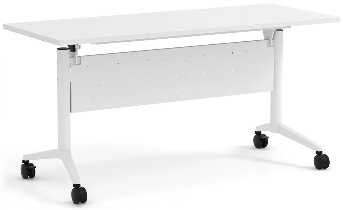 small flip top nesting table with modesty panel 18