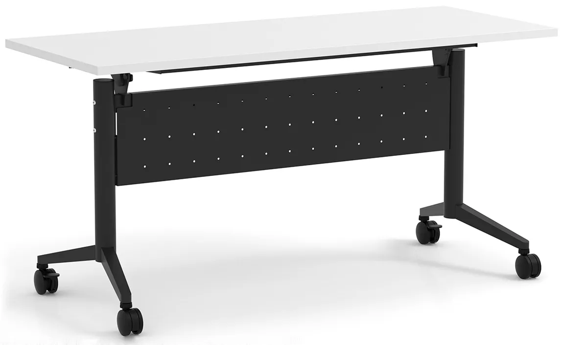 small flip top nesting table with modesty panel 12