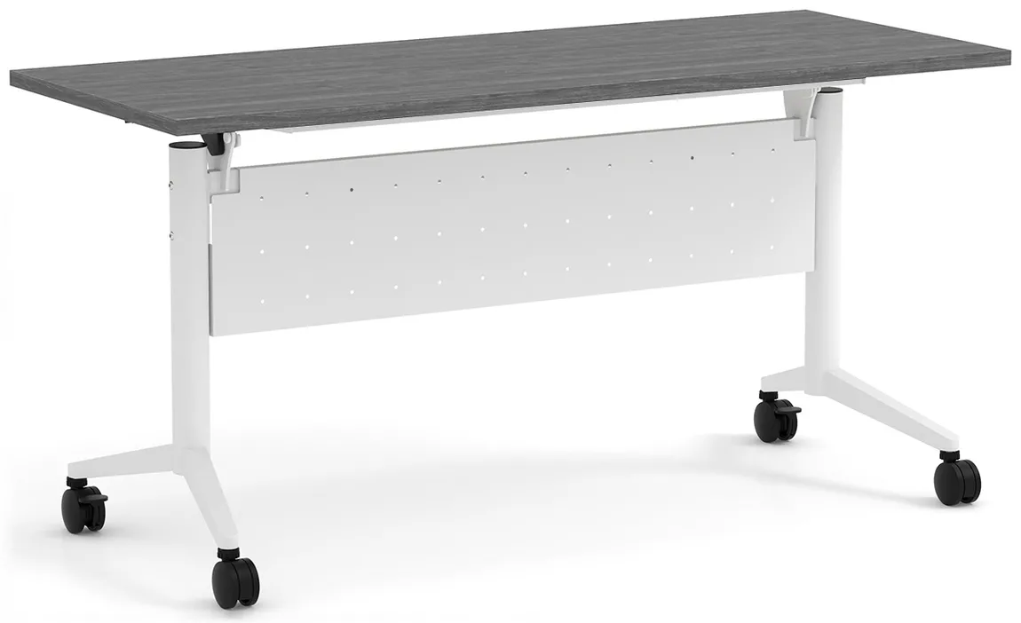 small flip top nesting table with modesty panel 17