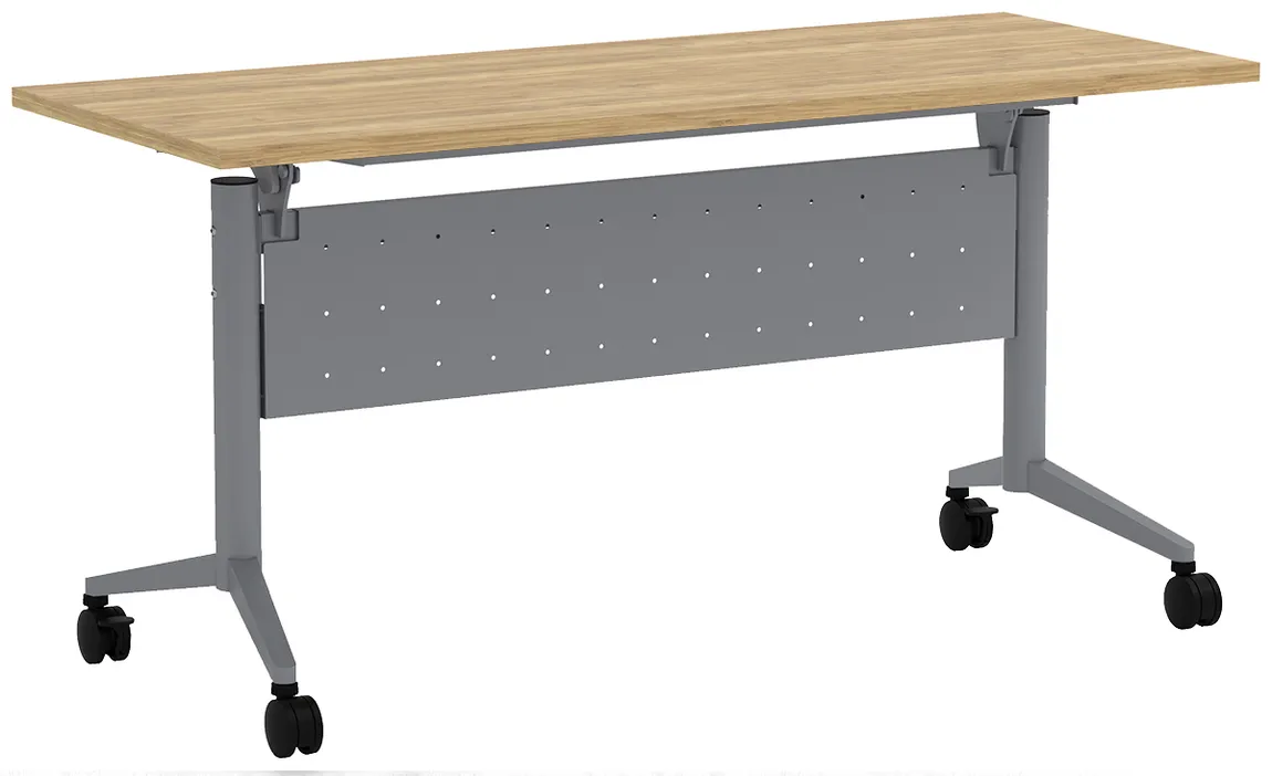 small flip top nesting table with modesty panel 13