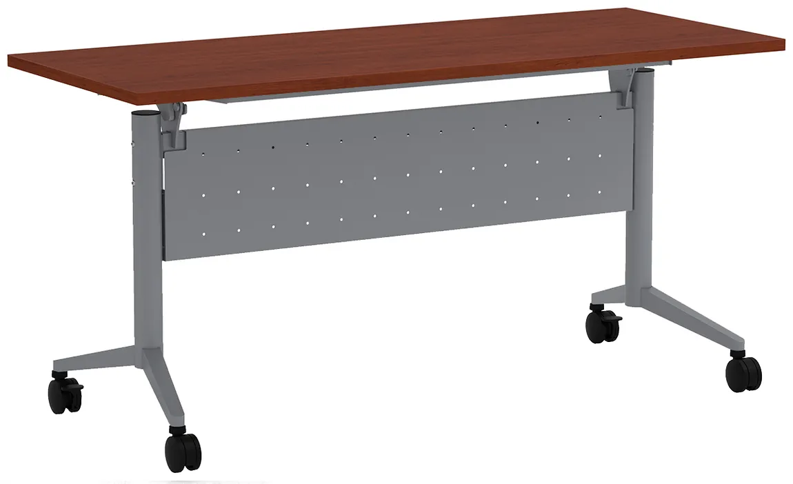 small flip top nesting table with modesty panel 14