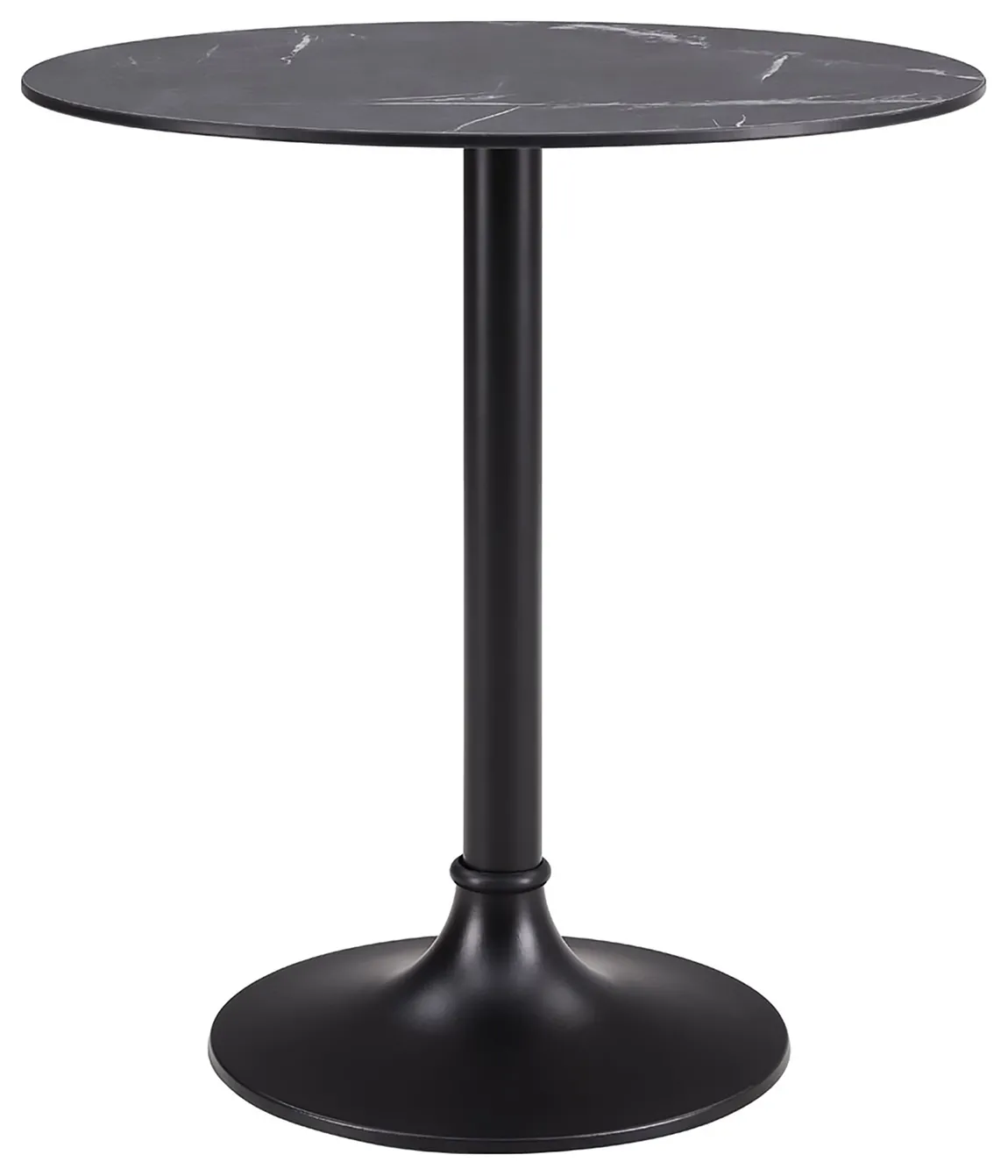 Mid-Century Modern Faux Marble Low Pedestal Table