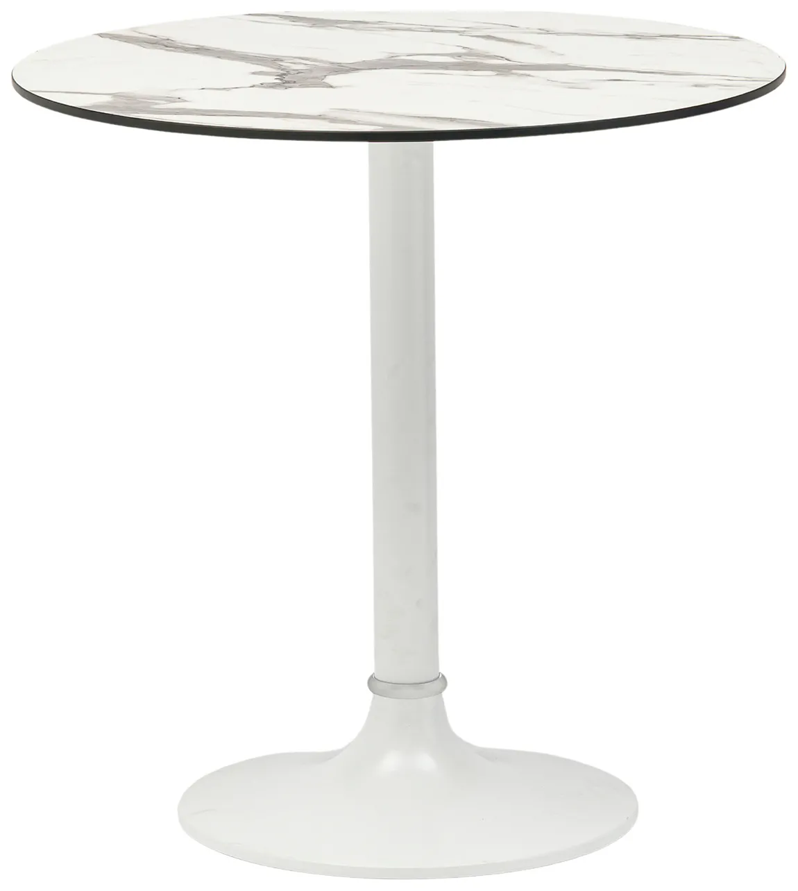 Mid-Century Modern Faux Marble Low Pedestal Table