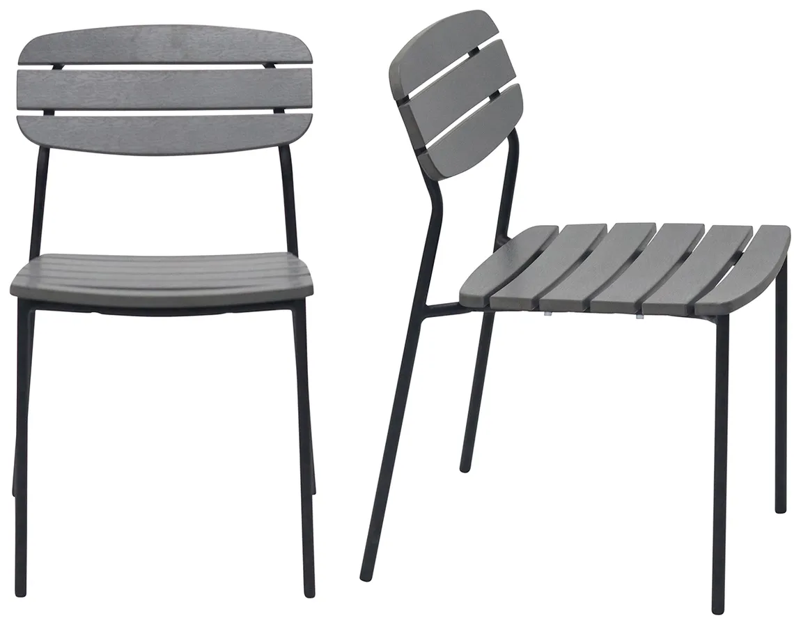 Modern Industrial Patio Chair - Set of 2