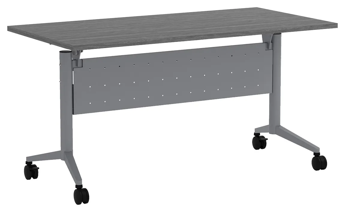 small flip top nesting table with modesty panel 12