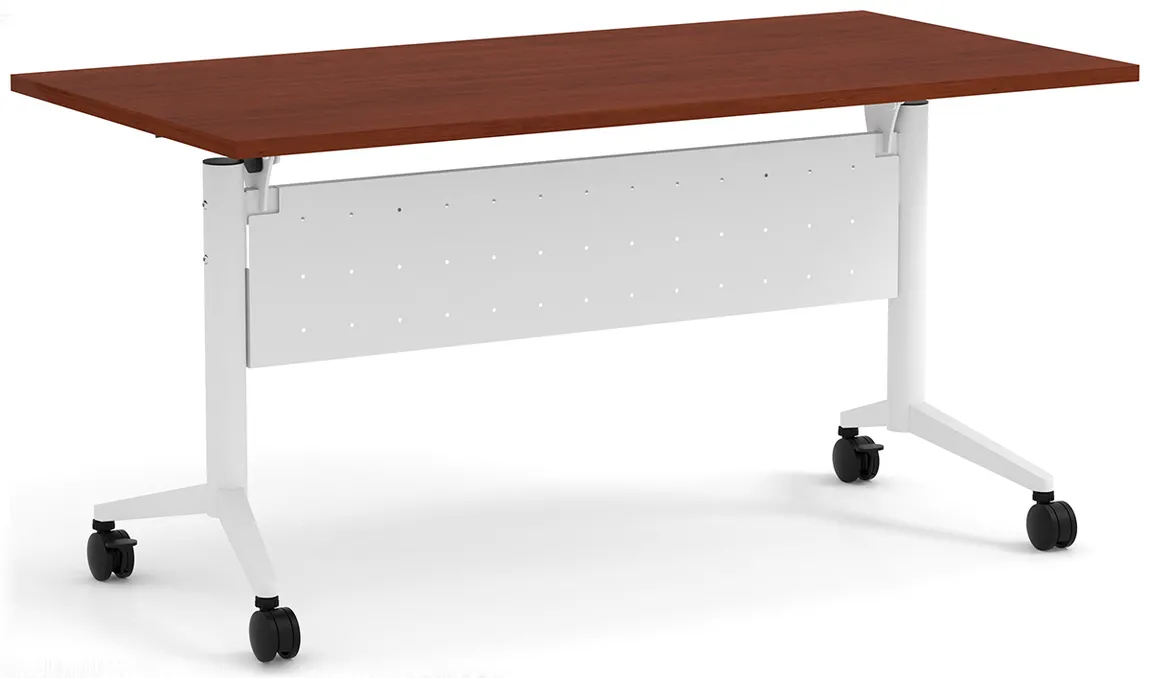 small flip top nesting table with modesty panel 16