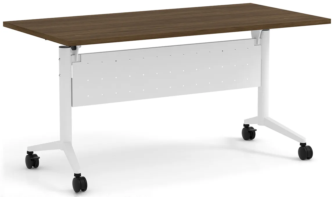small flip top nesting table with modesty panel 18