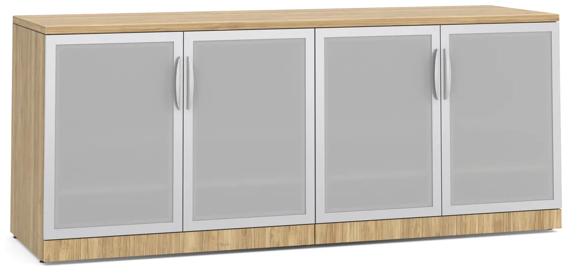 Office Storage Credenza with Glass Doors