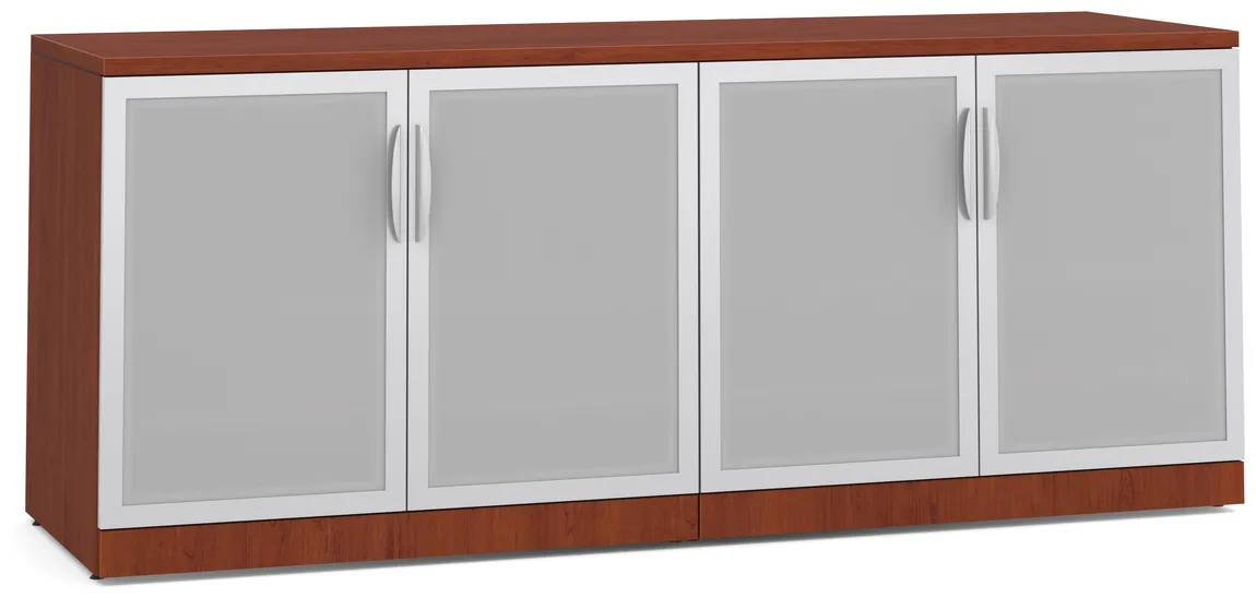 Office Storage Credenza with Glass Doors