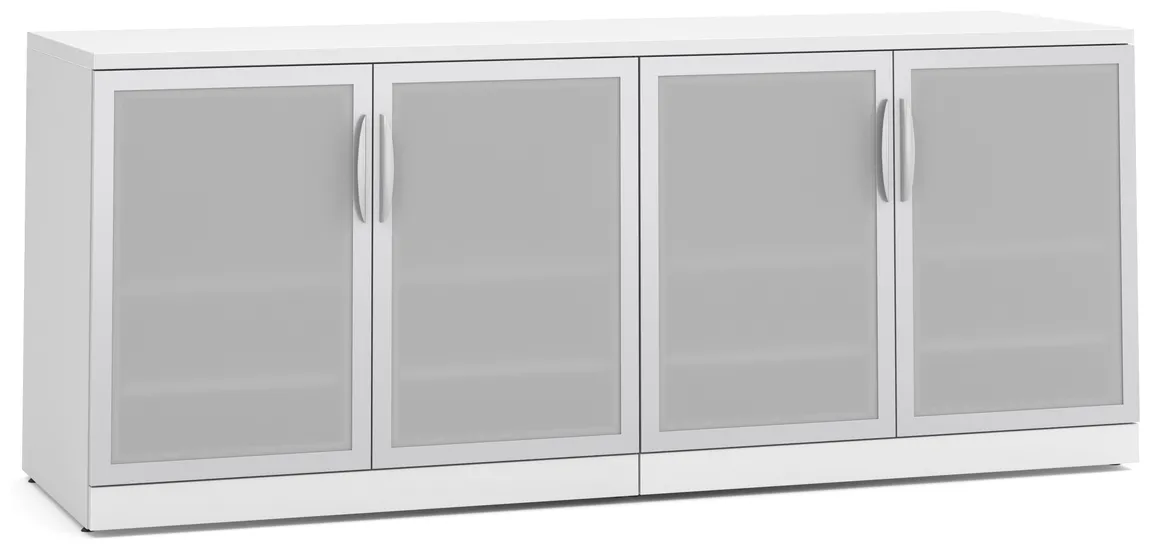 Office Storage Credenza with Glass Doors