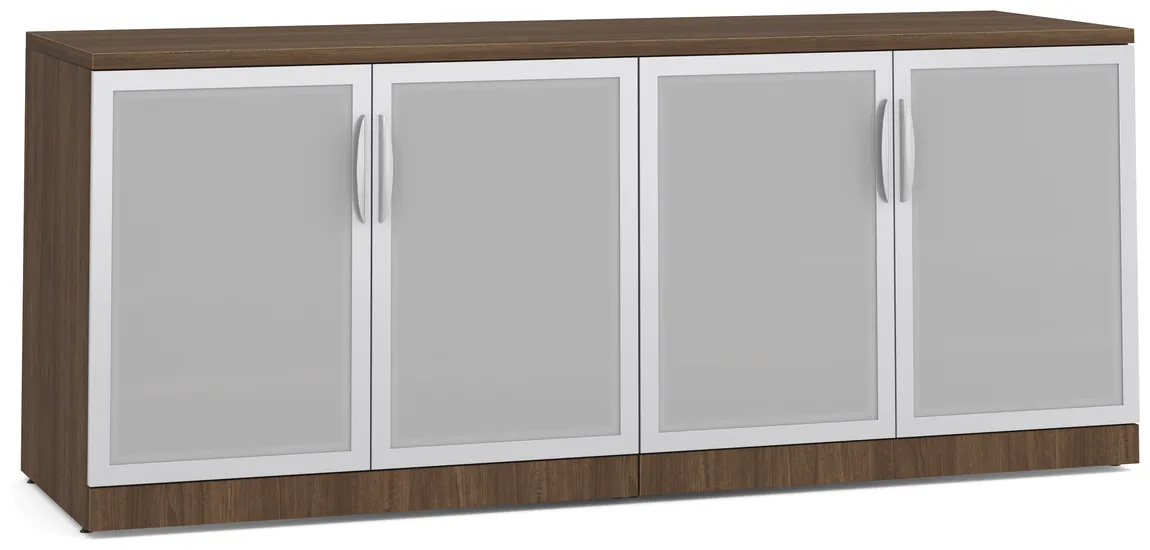 Office Storage Credenza with Glass Doors