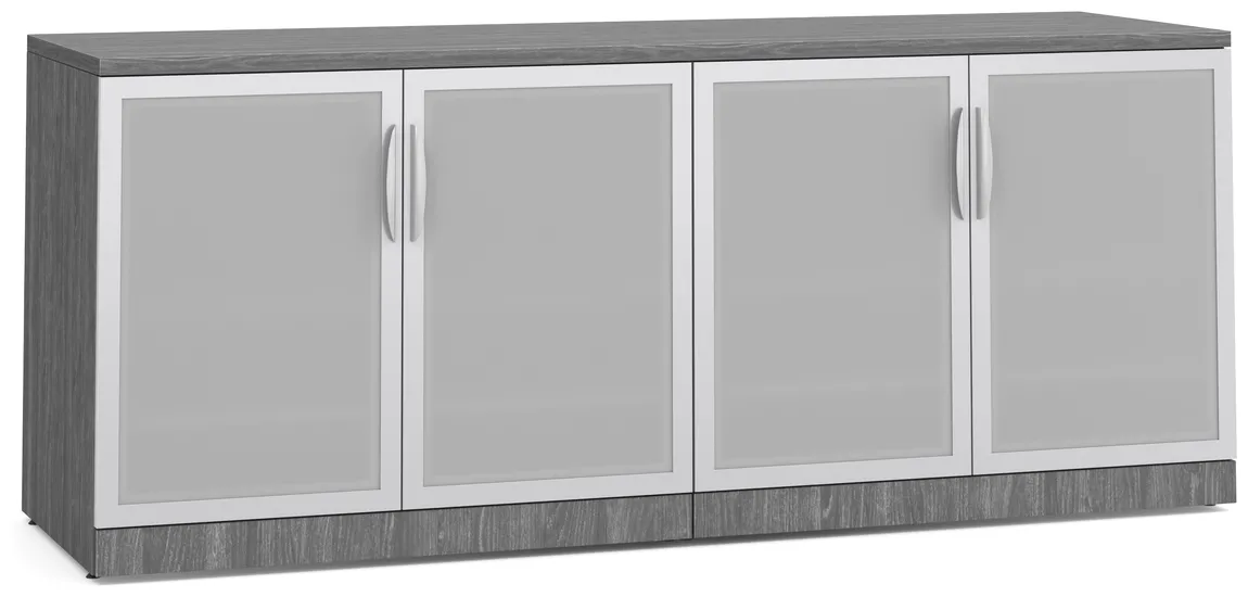Office Storage Credenza with Glass Doors
