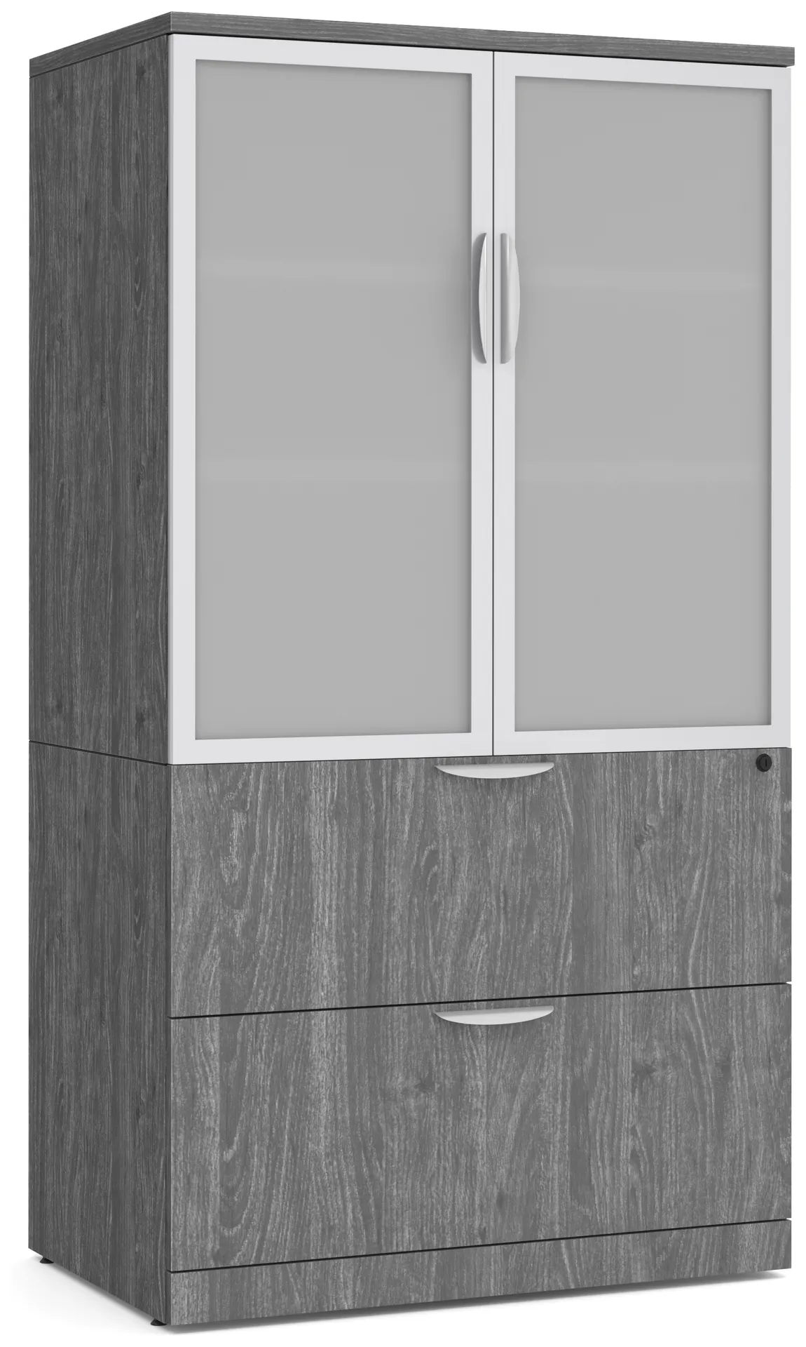 Lateral File with Storage Cabinet Top