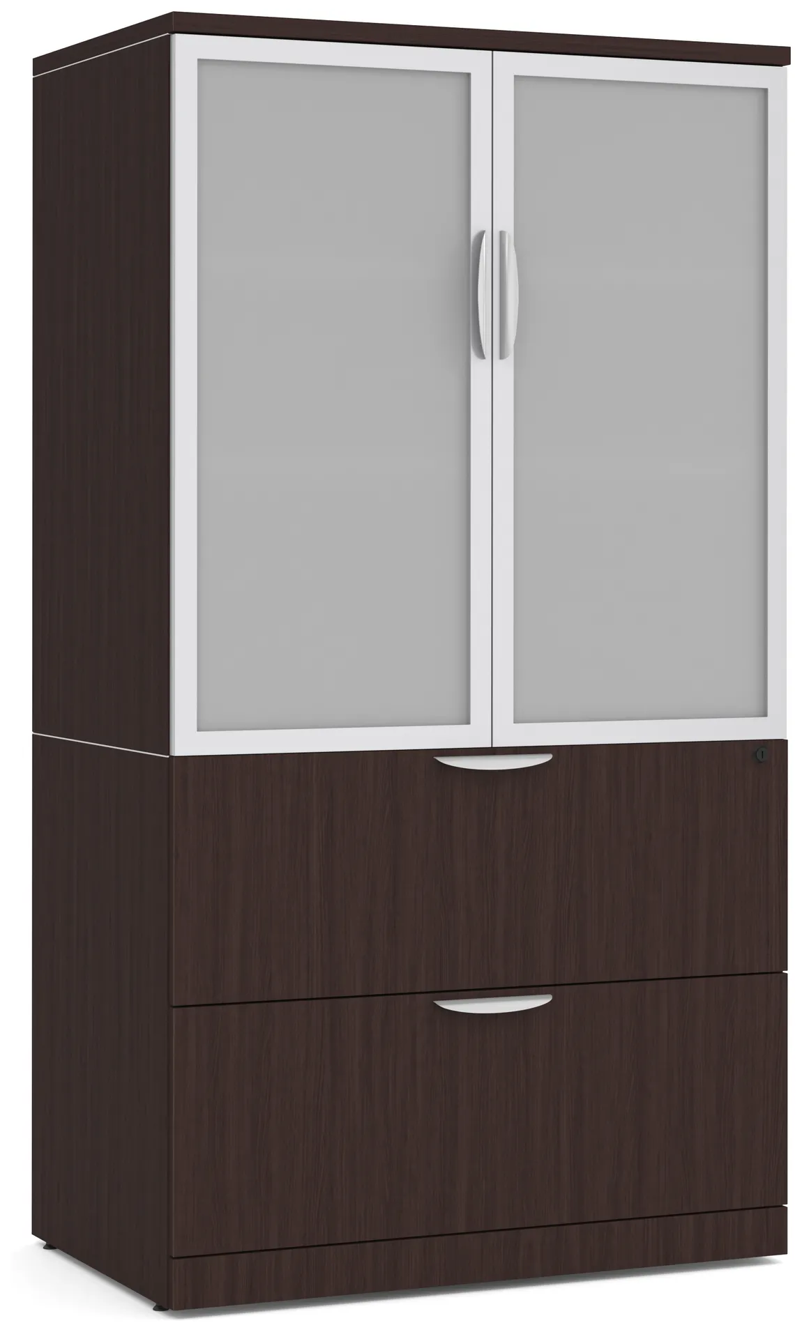 Lateral File with Storage Cabinet Top