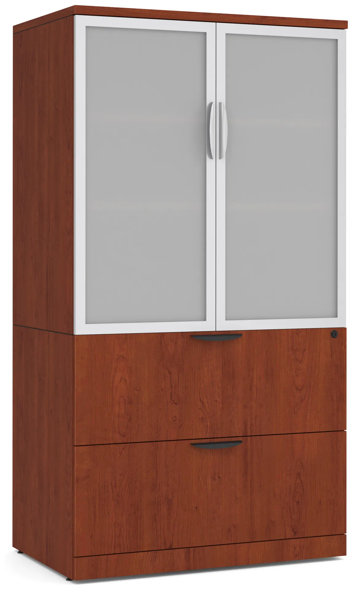 Lateral File with Storage Cabinet Top