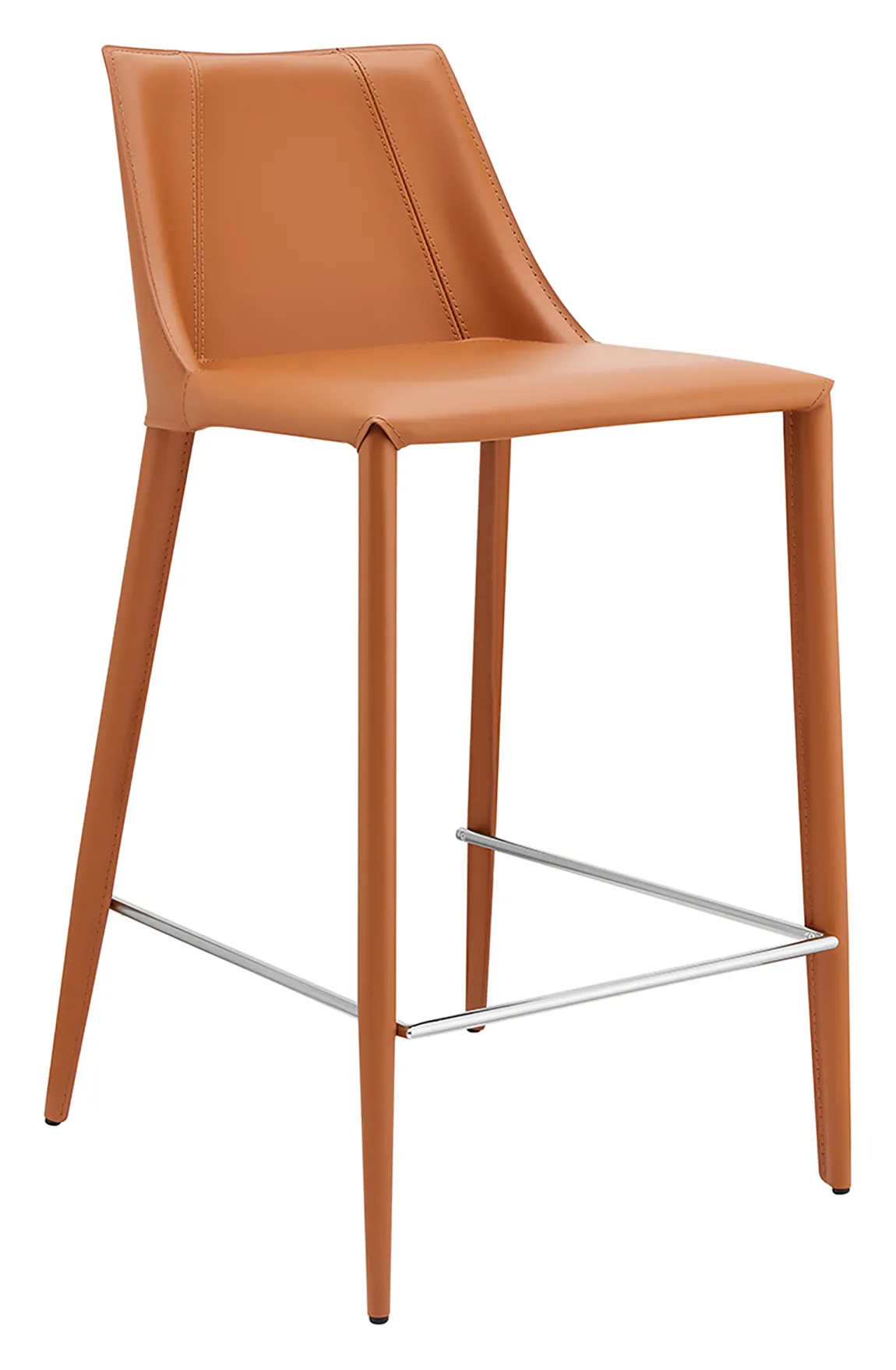 Minimalist Leather Counter Stool