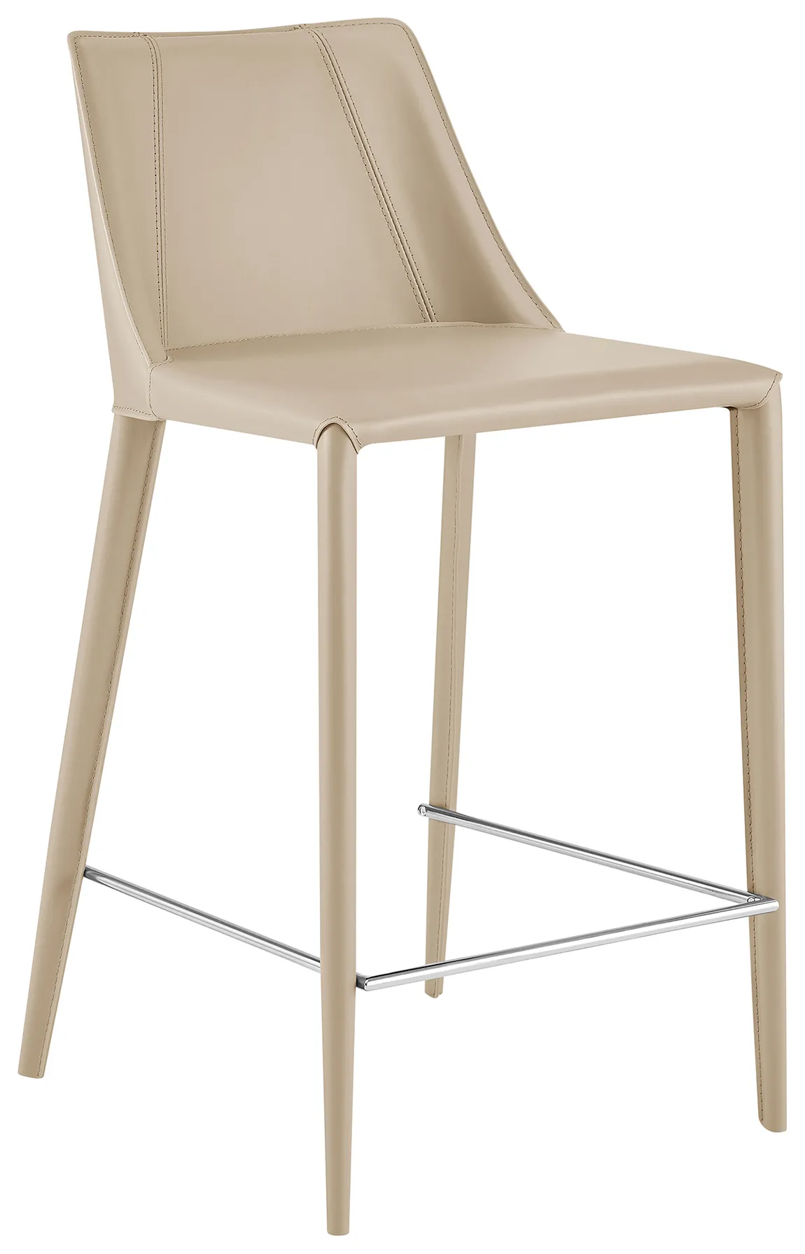 Minimalist Leather Counter Stool
