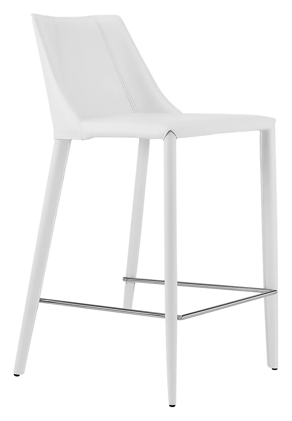 Minimalist Leather Counter Stool
