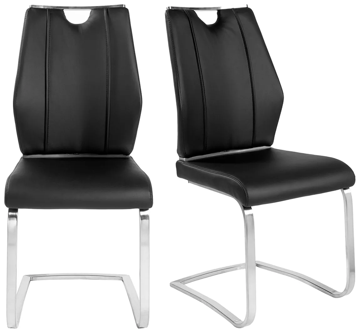 Modern Industrial Cantilever Chair - Set of 2