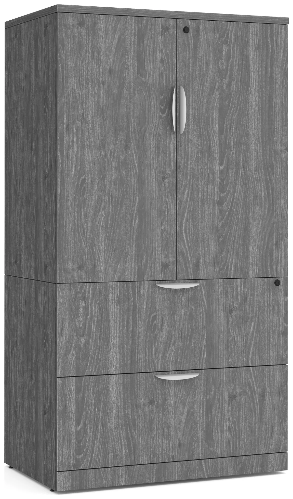 Lateral File with Storage Cabinet Top