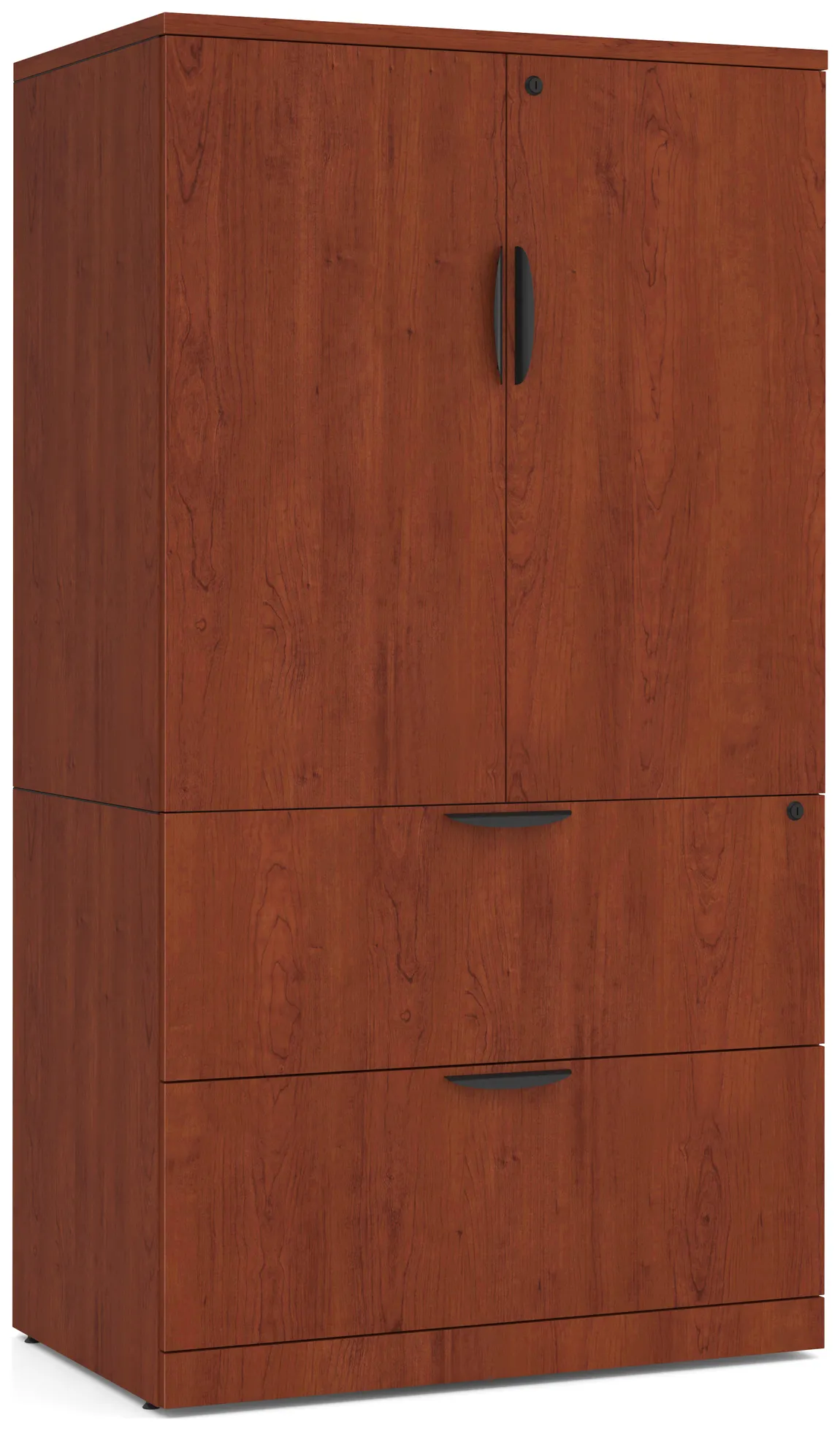 Lateral File with Storage Cabinet Top