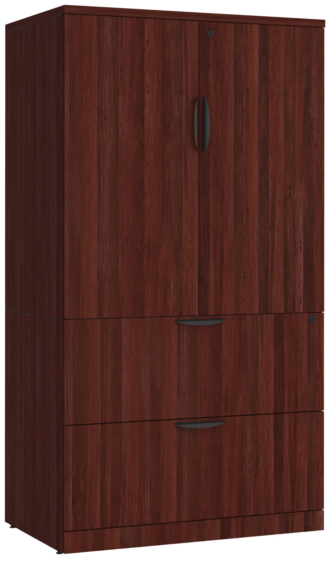 Lateral File with Storage Cabinet Top