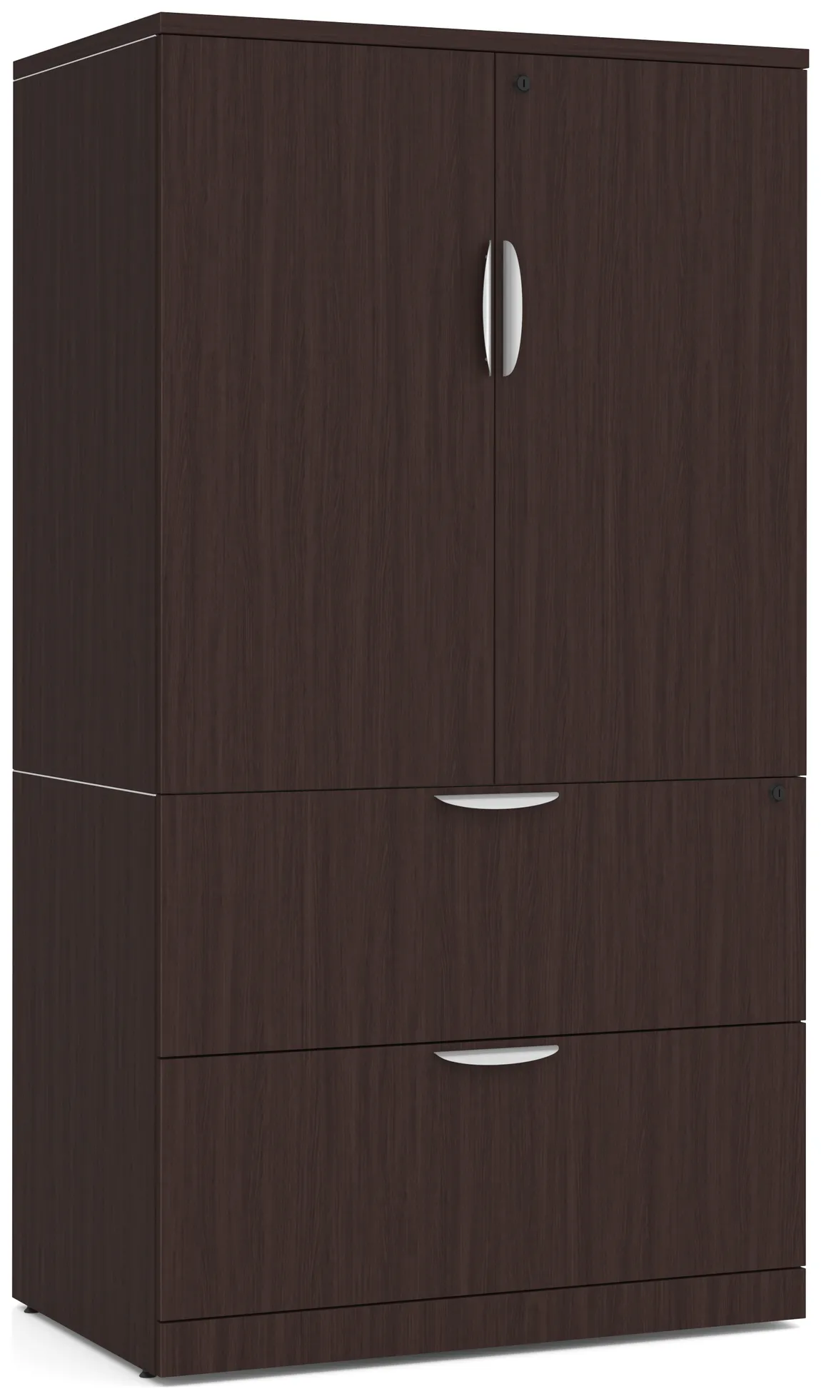 Lateral File with Storage Cabinet Top