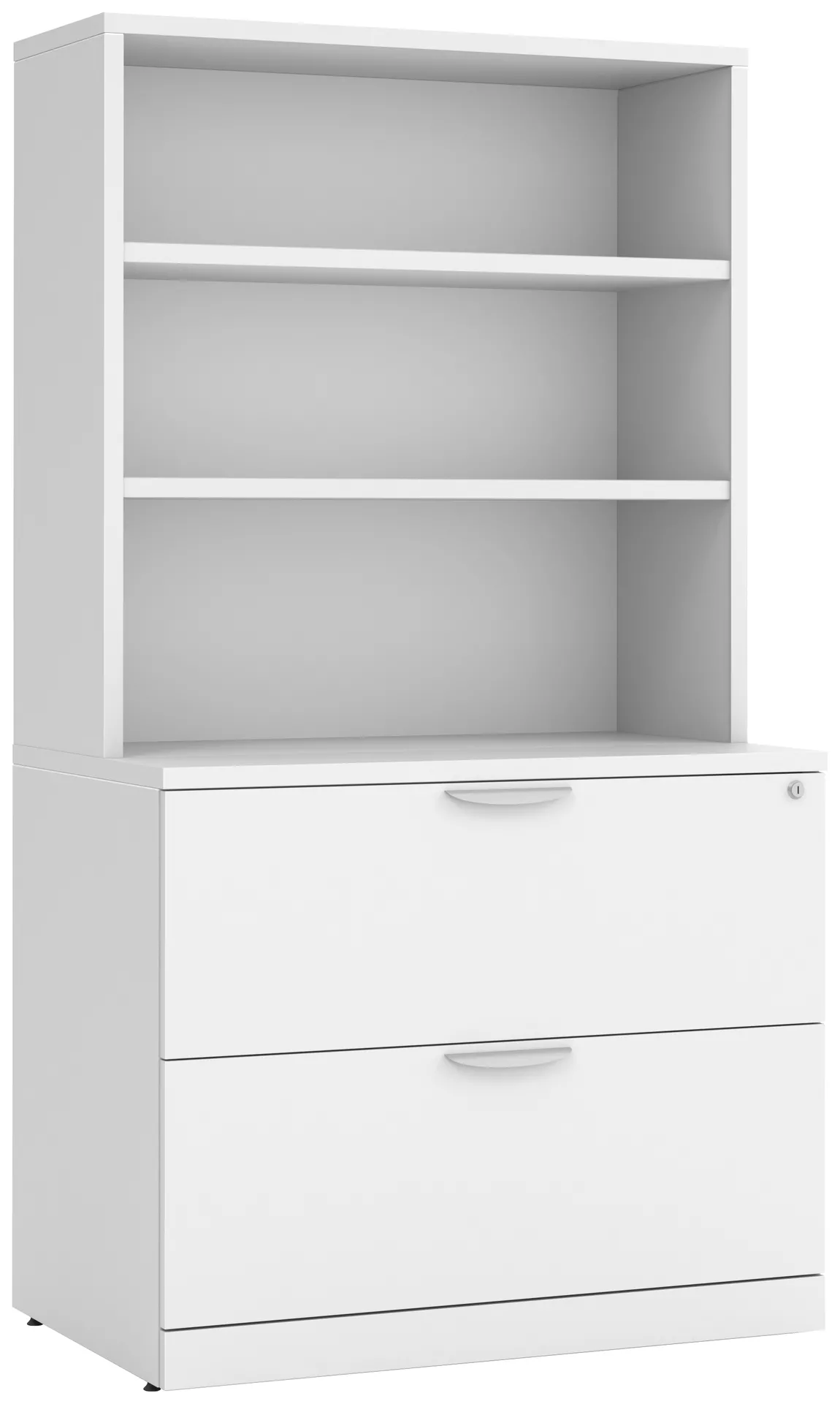 Lateral File with Bookcase Hutch