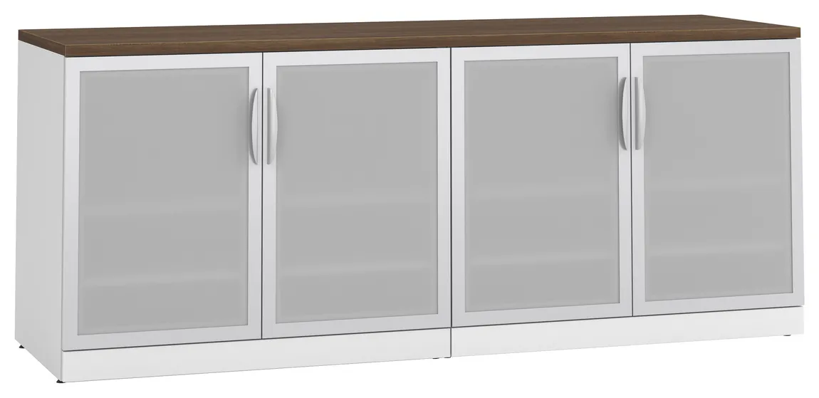 Office Storage Credenza with Glass Doors