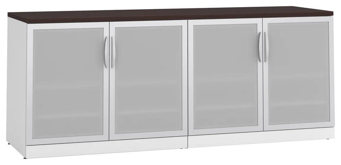 Office Storage Credenza with Glass Doors