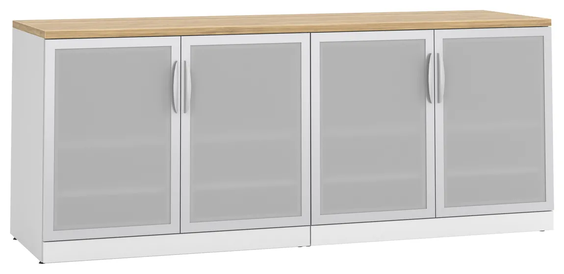 Office Storage Credenza with Glass Doors