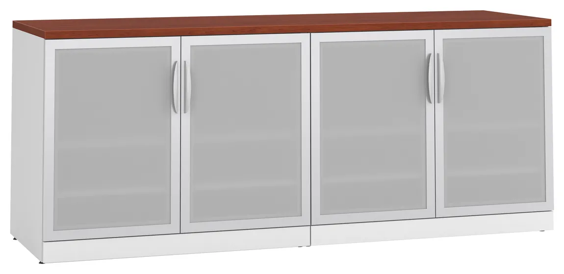 Office Storage Credenza with Glass Doors