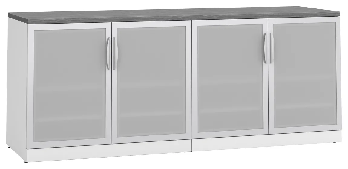 Office Storage Credenza with Glass Doors